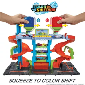 Transporta un trases komplekts Hot Wheels City Mega Tower Car Wash Daudzkrāsains