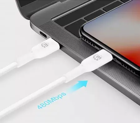 USB-C uz Lightning kabelis Manhattan 1m Photo 5