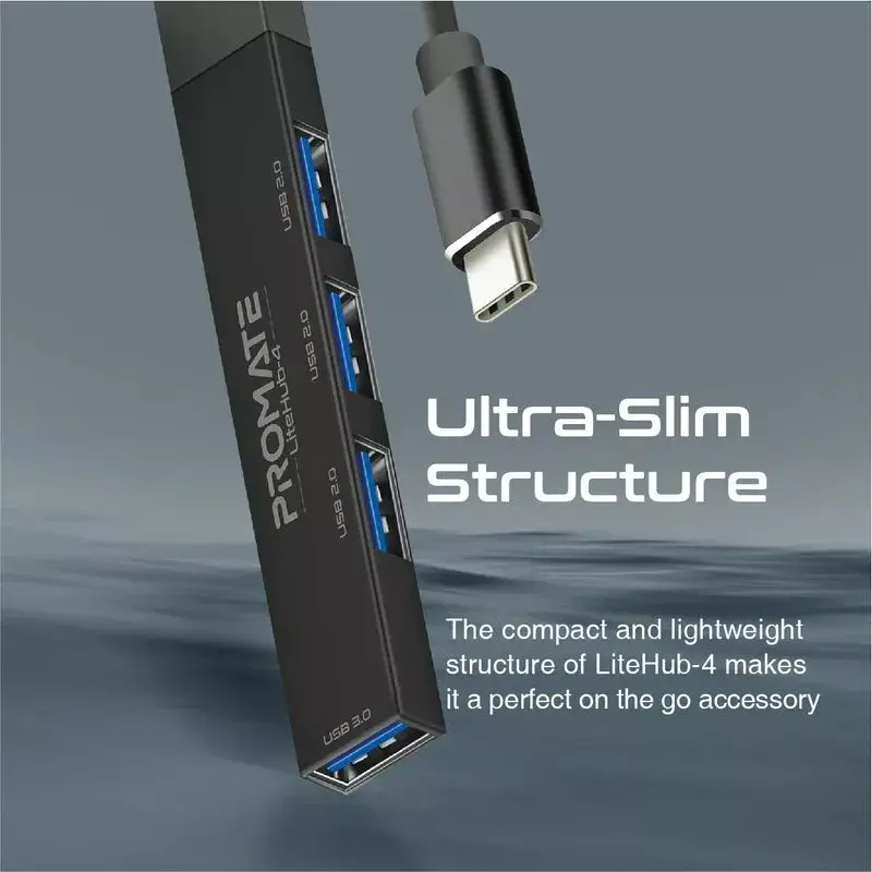 USB-C хаб Promate LiteHub-4 Photo 2