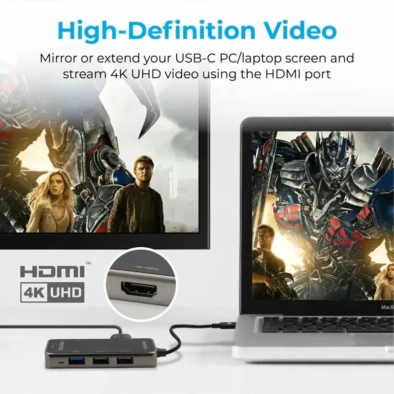 Promate HUBPRIMEHUBLITE USB-C хаб с 4K HDMI Photo 3