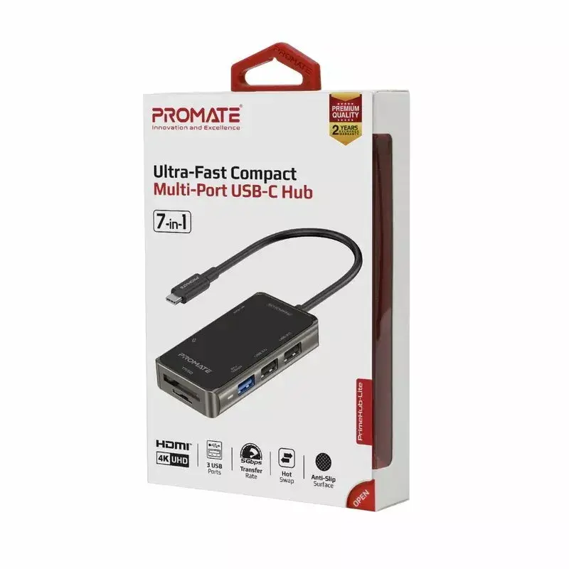 Promate HUBPRIMEHUBLITE USB-C хаб с 4K HDMI Photo 5