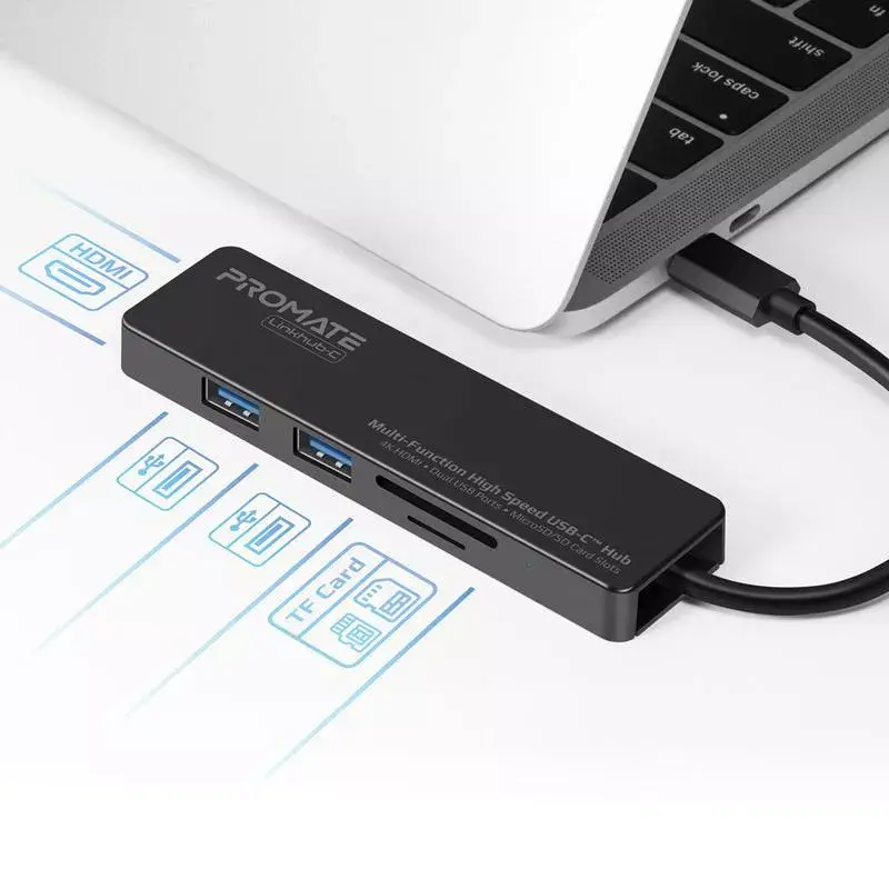 USB Хаб Promate LinkHub-C Photo 2
