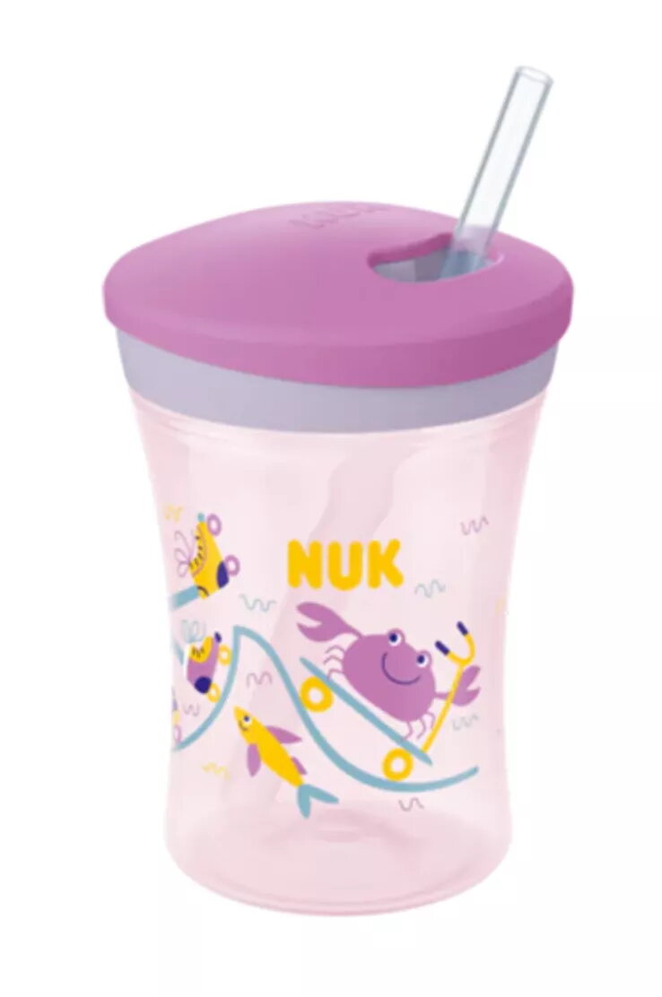 Krūze NUK Action 230ml Rozā Viena