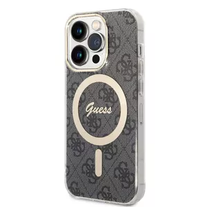 Vāciņš GUESS GUBPP14LH4EACSK melns ciets MagSafe priekš iPhone 14 Pro 6.1"