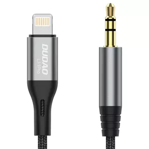 DUDAO audio cable Lightning - mini jack 3.5mm 1m gray L11PRO - Kabel - Audio/Multimedia Pelēks