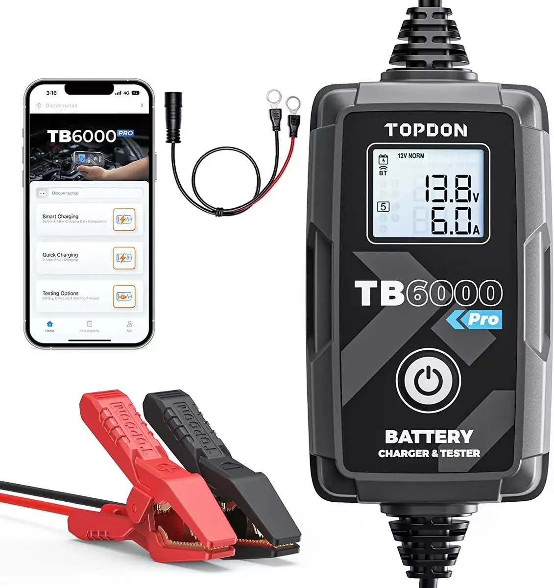 Akumulatoru lādētājs un testētājs Viking TOPDON TB6000Pro Photo 2