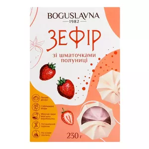 Marshmallows Boguslavna Strawberry Pieces 230 g - fruit-flavored marshmallow confection