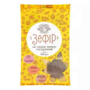 Boguslavna marshmallow glazed lemon flavor 200 g — confectionery treat