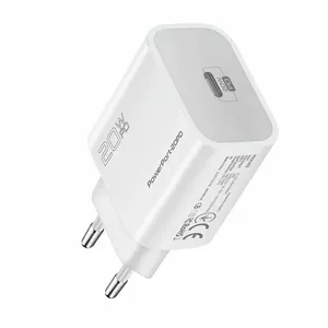 Power adapter Promate PowerPort-20PD Type‑C PD 20W, single‑port USB‑C fast charger