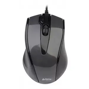 Wired office mouse A4Tech N-500F — right-hand, V-Track, USB Type-A, 1600 DPI, 3 buttons, wheel, black/grey