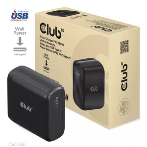 Travel Charger CLUB3D CAC-1908EU 100W GAN USB Type-C PD 3.0
