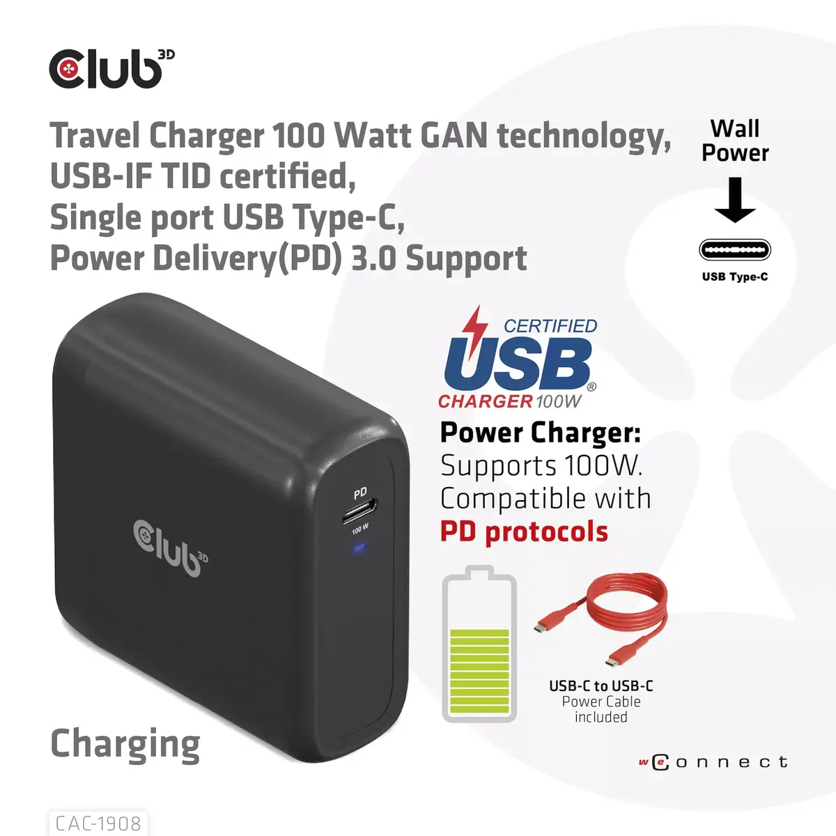 Travel Charger CLUB3D CAC-1908EU Photo 4