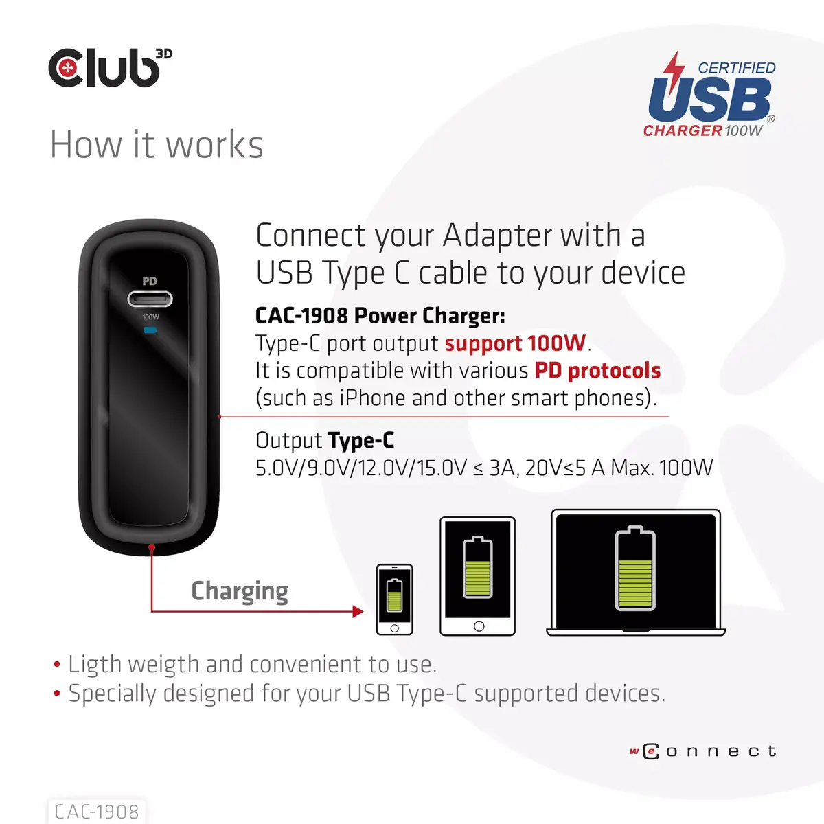 Travel Charger CLUB3D CAC-1908EU Photo 5