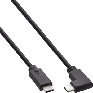 InLine USB 3.2 Gen.2 cable USB-C male/male angled black 0.5m