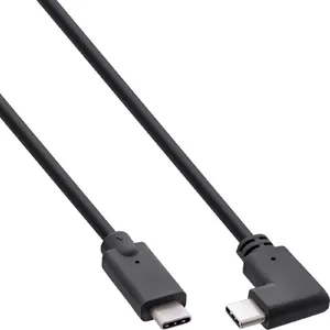 InLine USB 3.2 Gen.2 cable USB-C male/male angled black 1.5m