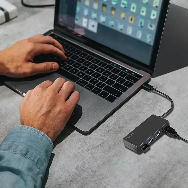 LogiLink USB 3.2 Gen1 4-portu centrmezgls Photo 4