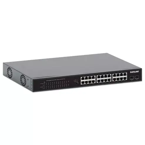 Неуправляемый коммутатор Intellinet 24-портовый Gigabit Ethernet PoE+ Photo 2