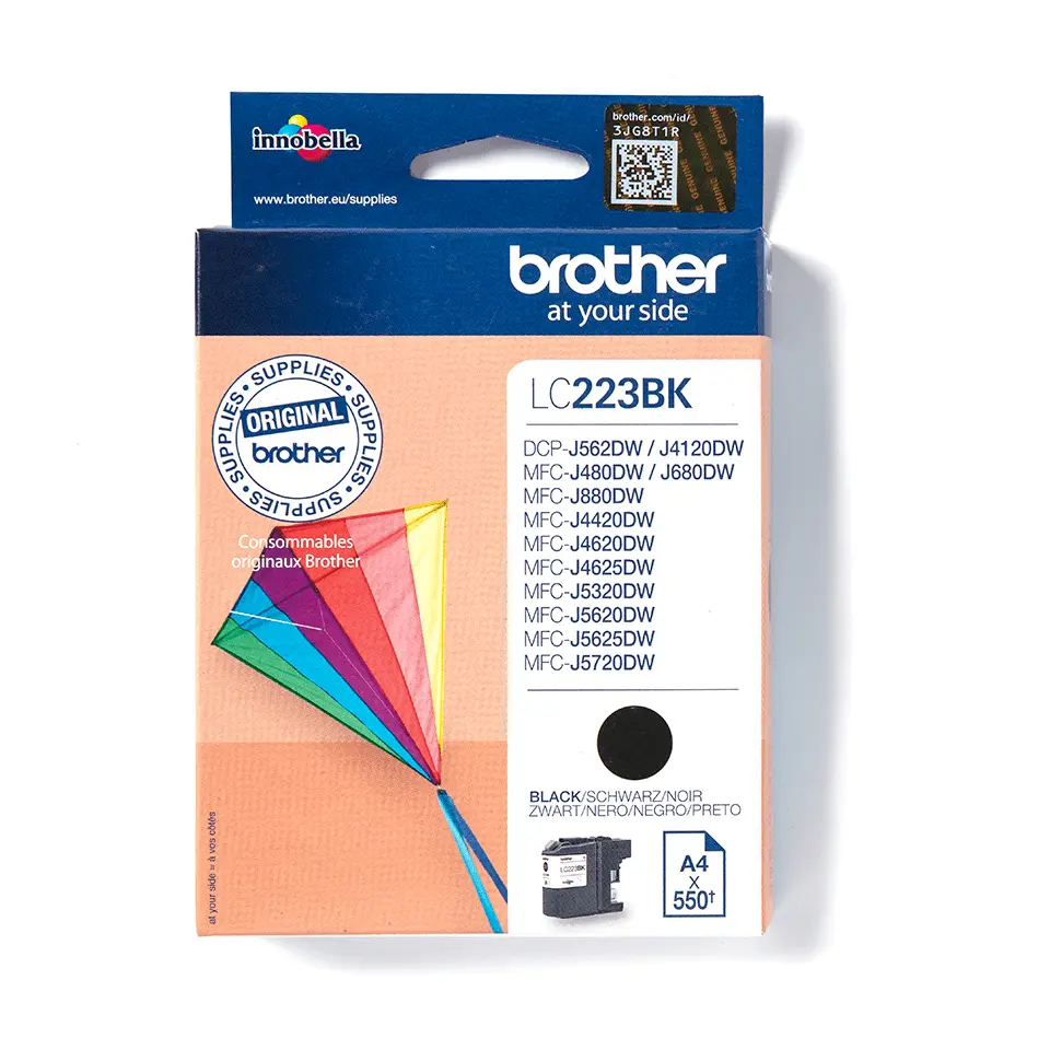 Oriģinālais melnās tintes kasetne Brother LC-223BK