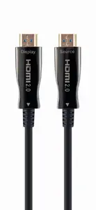 HDMI cable Gembird CCBP‑HDMI‑AOC‑20M‑02 — 20 m fiber‑optic HDMI Type A male, HDMI 2.0, 4K@60Hz, HDR, 4:4:4