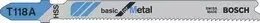 Bosch T 118 A Jigsaw Blade for Metal, 3 Pieces