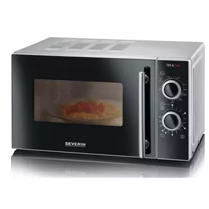 Severin MW 7771 microwave Countertop Combination microwave 20 L 700 W Black, Silver