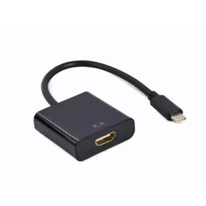 USB graphics adapter Gembird A-CM-HDMIF-04 Black USB 2.0 / 3.2 Gen 2 Type-C, 0.15 m cable, 20 g