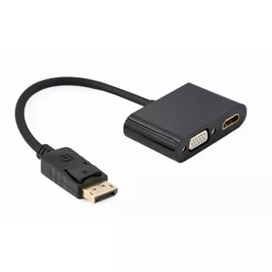 DisplayPort cable Gembird A-DPM-HDMIFVGAF-01 0.1 m Black