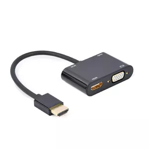 HDMI to VGA adapter GEMBIRD A-HDMIM-HDMIFVGAF-01, HDMI male to VGA output, 0.15 m, black