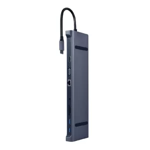 Docking Station Gembird A-CM-COMBO10-01 USB 3.2 Gen 1 Type-C Grey