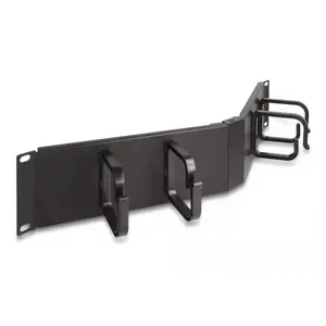 Cable management panel DeLOCK 19" 66978 2U angled black