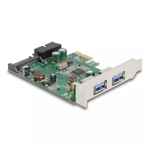 DeLOCK PCI Express x1 Card to 2 x USB 3.2 Gen 1 Type-A + 1 x internal 19 pin header