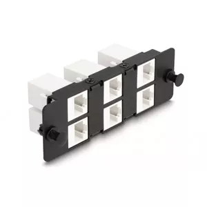 DeLOCK Keystone Adapter Panel 6 port black Flat RJ-45