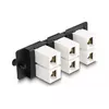 DeLOCK Keystone Adapter Panel 6 port black Photo 2