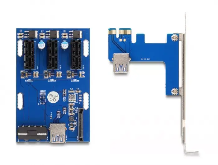 DeLOCK Riser Card PCI Express x1 uz 3 x PCIe x1 Photo 2