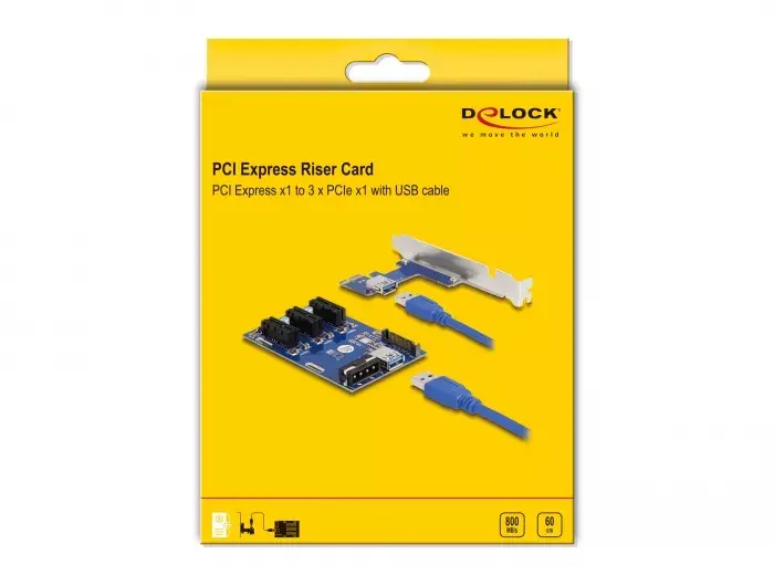 DeLOCK Riser Card PCI Express x1 uz 3 x PCIe x1 Photo 5