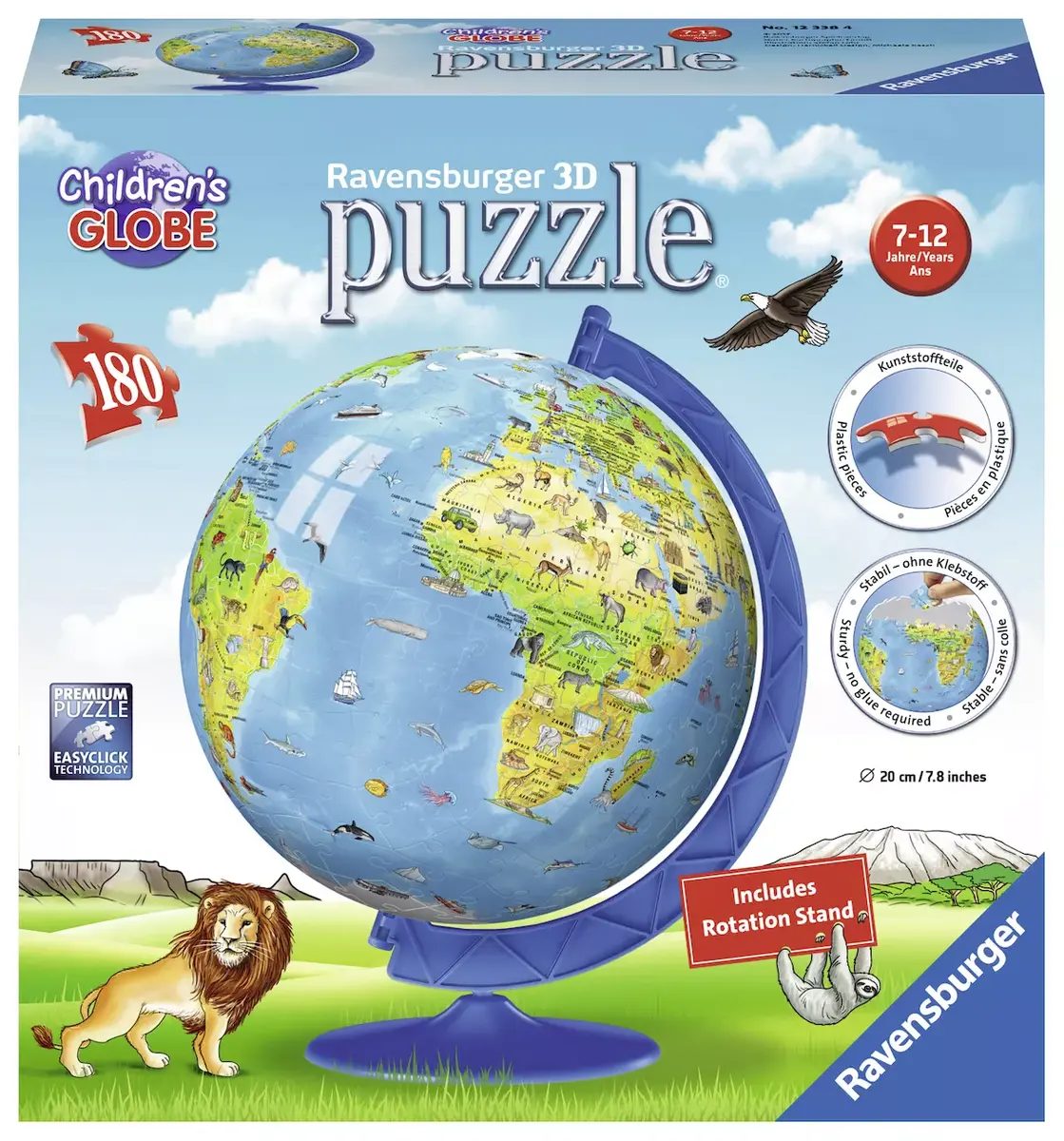 3D Pužlis Ravensburger Bērnu Globuss 180