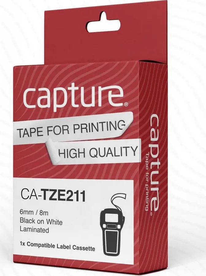 Capture CA-TZE211 Label Tape for Brother P-Touch Photo 3