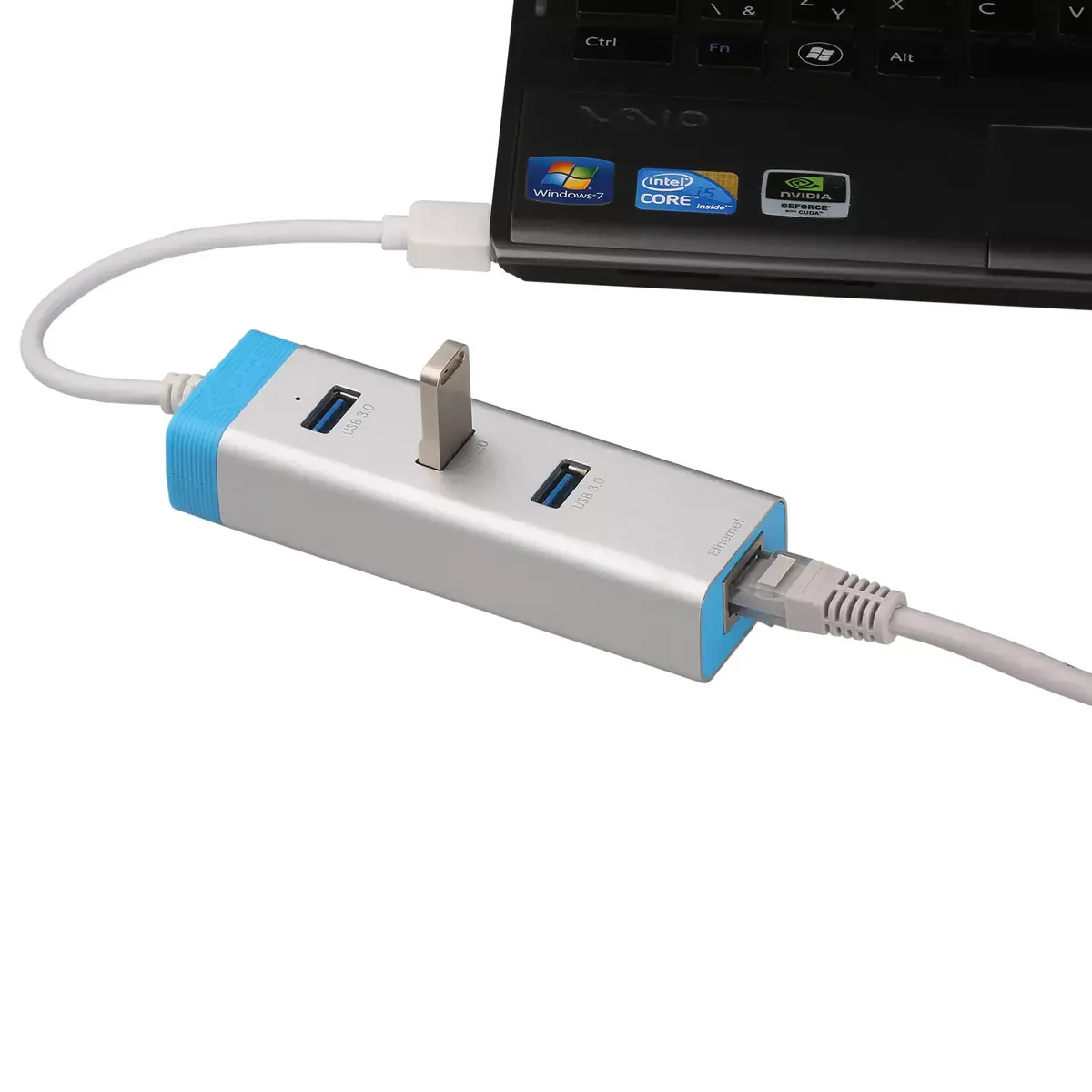 ITEC USB 3.0 Hub with Gigabit Ethernet U3GLAN3HUB Photo 5