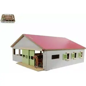 Hipo figūriņa — staļlis ar trim boksēm un trasi, mērogs 1:32, 62×56×26 cm, modelis 610271