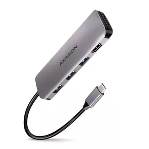 USB Hub Axagon HMC-HCR3A 3x USB-A HDMI SD/microSD USB-C 3.2 Gen 1 Grey