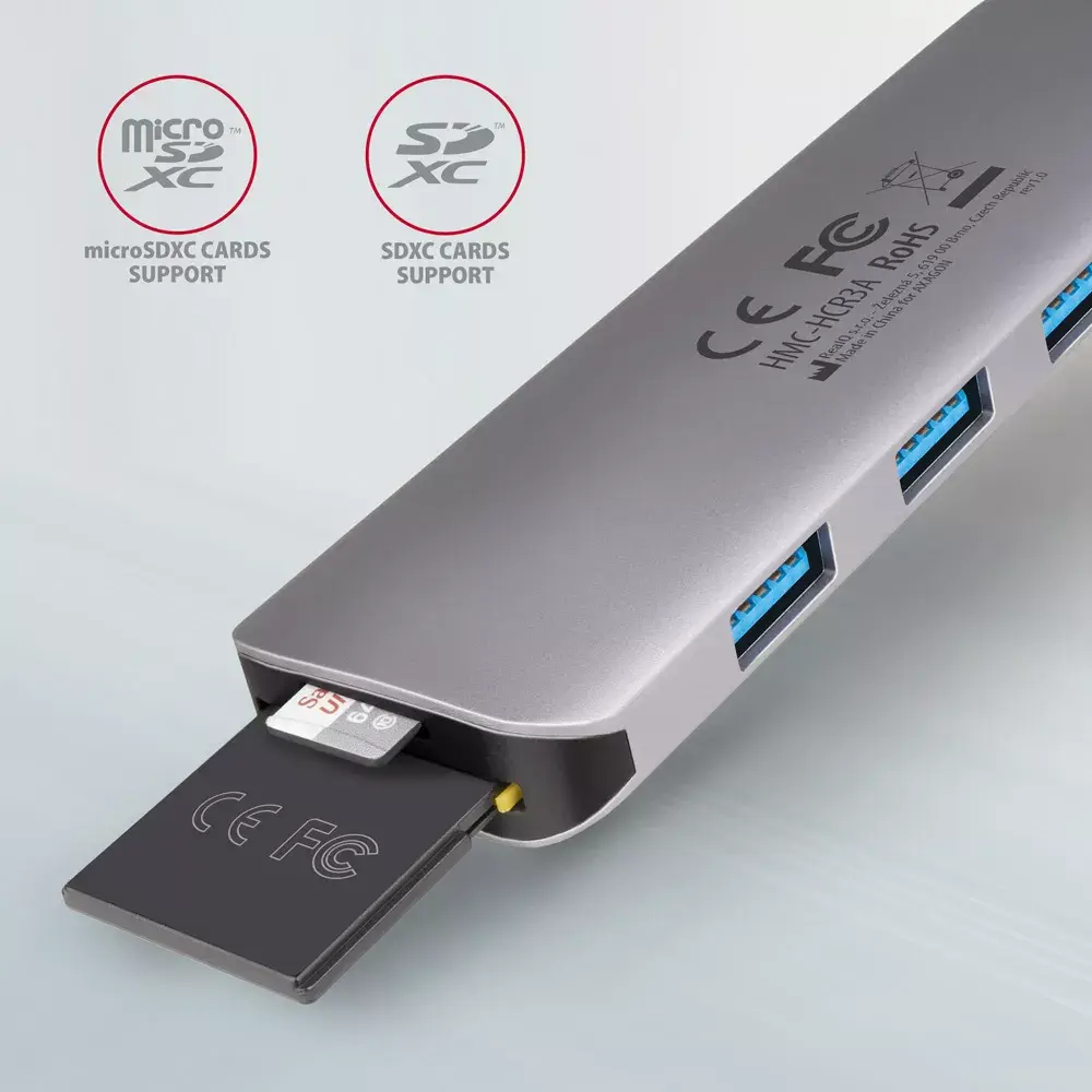 USB хаб Axagon HMC-HCR3A Photo 3