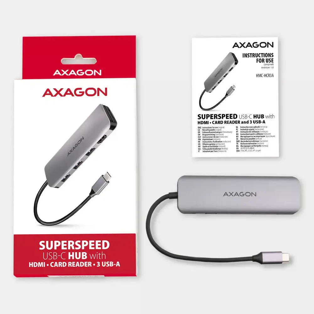 USB хаб Axagon HMC-HCR3A Photo 8