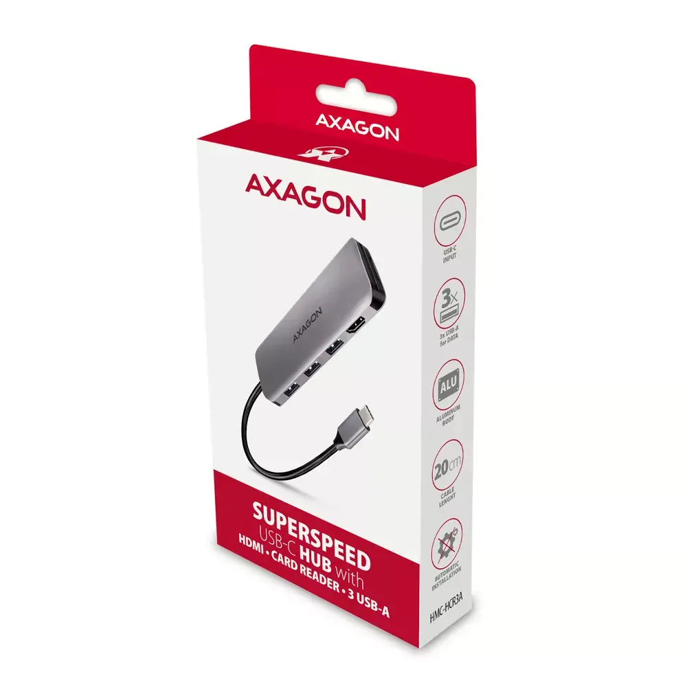 USB хаб Axagon HMC-HCR3A Photo 9