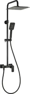 Shower set Valvex Loft with overhead rain shower and mixer tap, black