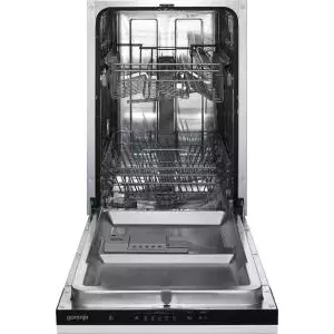 Built-in dishwasher Gorenje GV520E15 — 9 place settings, 47 dB, white door with black control panel