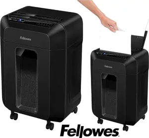 Шредер Fellowes AutoMax 90M микрорезка 4x12 мм, 90 листов, A4, чёрный, на колёсах