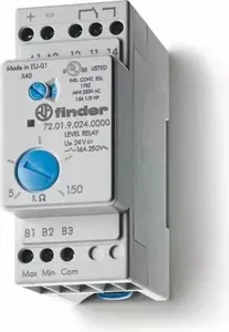Finder 72.01.8.240.0000 Conductive Liquid Level Control Relay, 1P, 230V AC, Sensitivity Adjustment