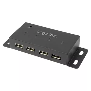 LogiLink UA0141A interfeisa centrmezgls 480 Mbit/s Melns