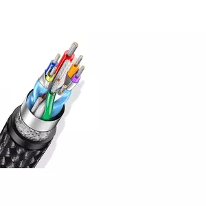 USB A uz USB C kabelis UGREEN US385 1 m 3A, melns neilona pinums