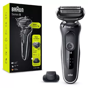 Braun Series 5 51-W1200s Sietiņa skuveklis Trimmeris Melns, Balts